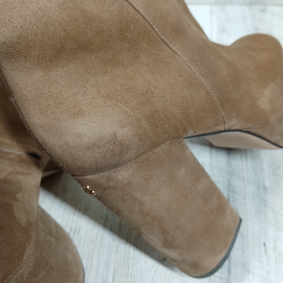 NEW Coach Iona Womens Suede Tan Platform Ankle Boots #1297 - Picture 15 of 16